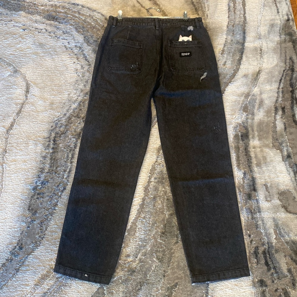 RIPNDIP Men's Rockstar Black distressed studded Denim Pants size 34 X31 - Picture 3 of 10